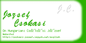 jozsef csokasi business card